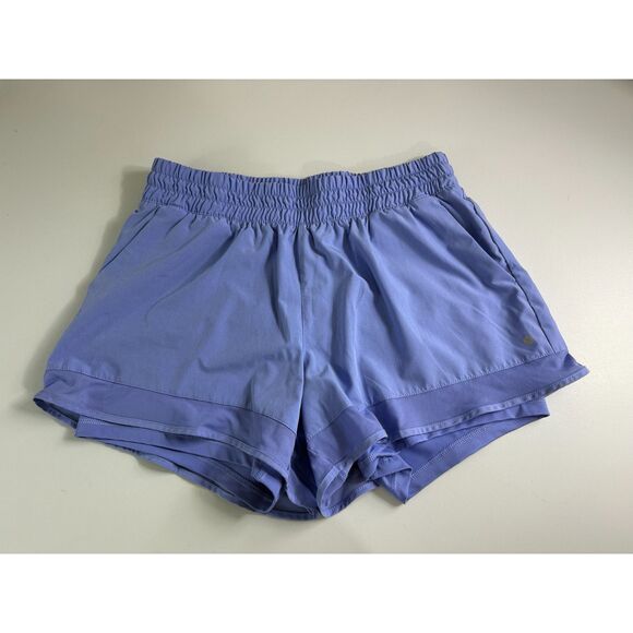 Layer 8 Women's 2 in 1 Athletic Running Shorts Pockets Blue Size XL - Picture 1 of 10
